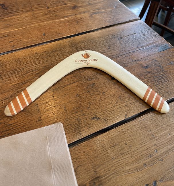 Boomerangs with logo printing — customer photo