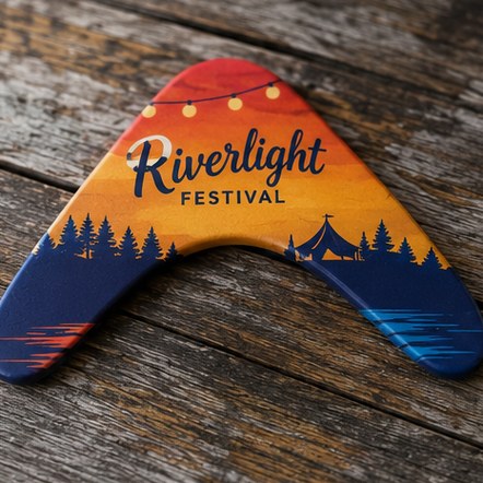 Custom boomerangs for festivals and outdoor events