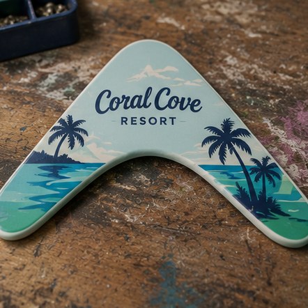 Custom merchandise boomerangs