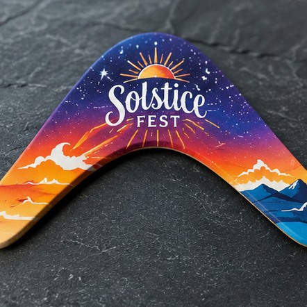 Full-color printed boomerang